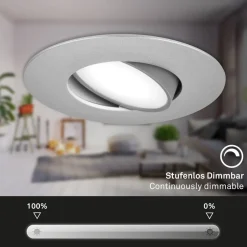 LED-indbygningsspot 7597 3 IP65 4.000 K krom mat^Briloner Sale