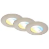 LED-indbygningsspot 7605 IP44 3er CTS nikkel mat^Briloner Outlet
