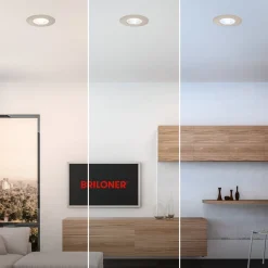 LED-indbygningsspot 7605 IP44 3er CTS nikkel mat^Briloner Outlet