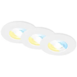 LED-indbygningsspot 7605 IP44 3sæt CTS hvid^Briloner Hot