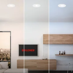 LED-indbygningsspot 7605 IP44 3sæt CTS hvid^Briloner Hot