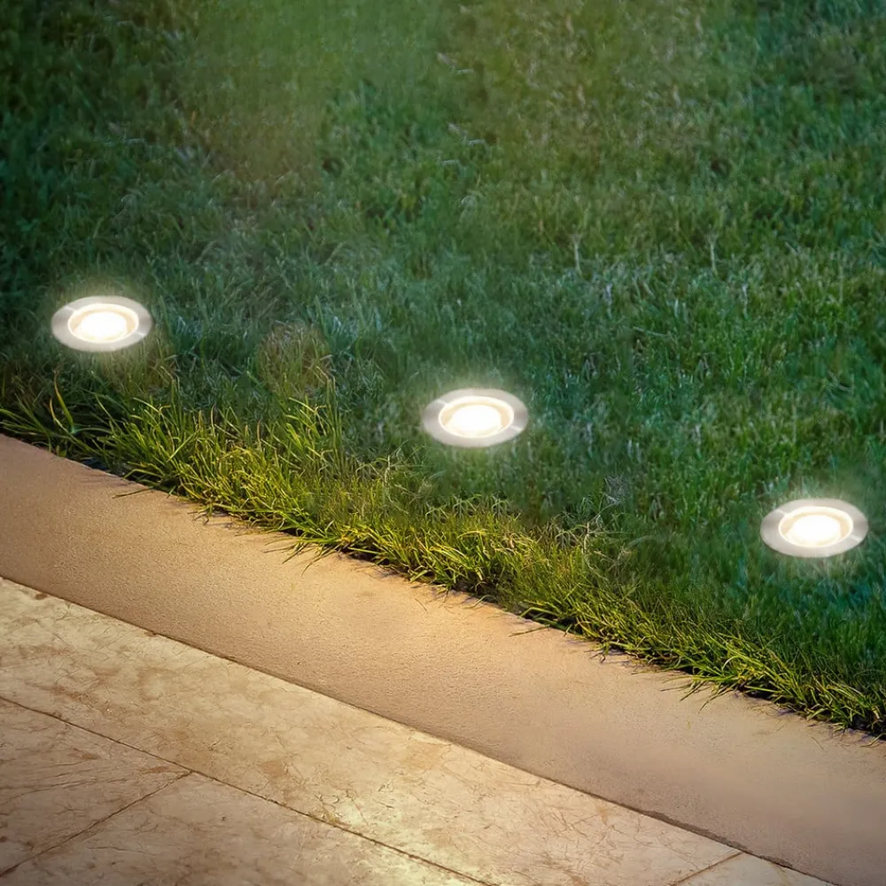 Briloner Nedgravet Udebelysning|Udendørs Spot>LED-indbygningsspot 3913032 IP67 12V 3x-udvidelse 3cm stål