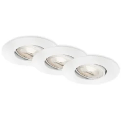 Briloner Loftlamper|Indbygningsspots>LED-indbygningsspot 7602 3sæt IP65 3.000 K hvid