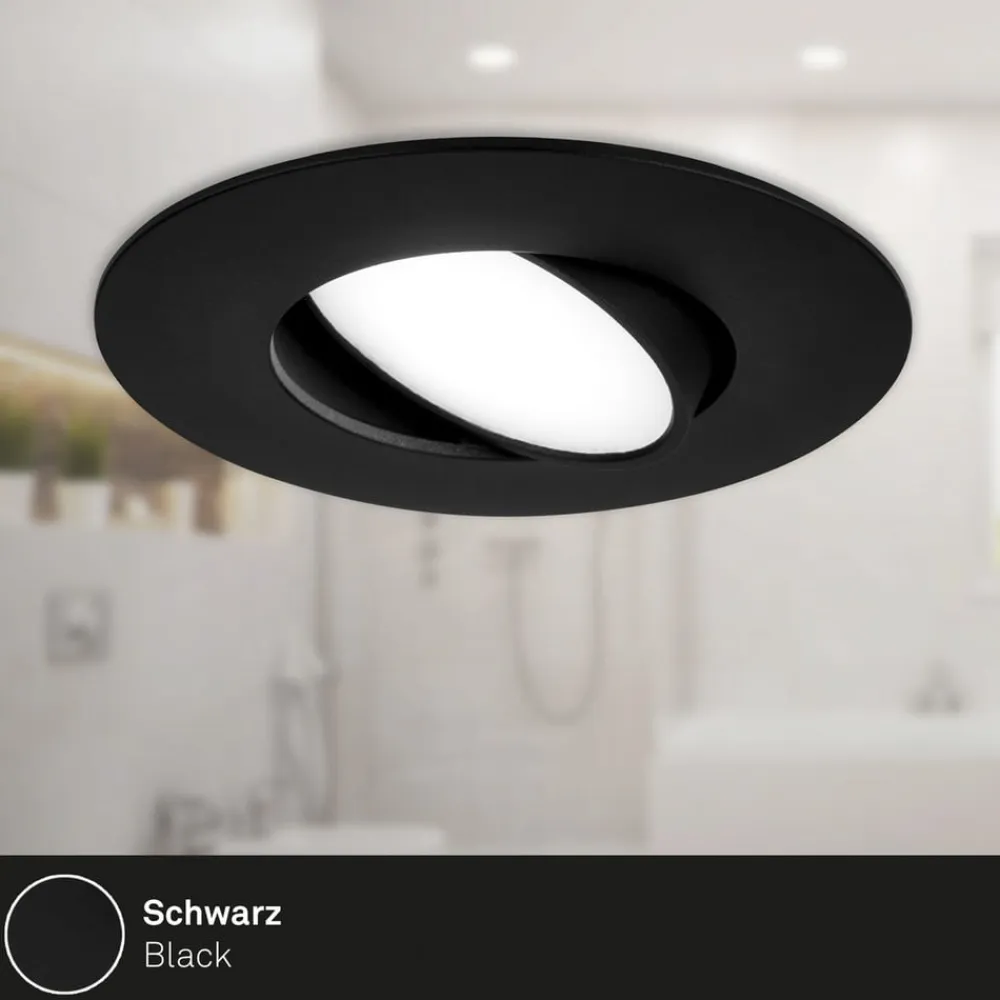 Briloner Loftlamper|Indbygningsspots>LED-indbygningsspot 7597 3sæt IP65 4.000 K sort