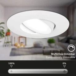 Briloner LED-indbygningsspot 7597 3sæt IP65 4.000 K hvid