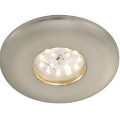 LED-indbygningsspot Attach One, mat nikkel, IP65^Briloner Hot