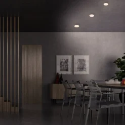 LED-indbygningsspot Plat, hvid, sæt af 3, 3.000 K^Briloner Outlet