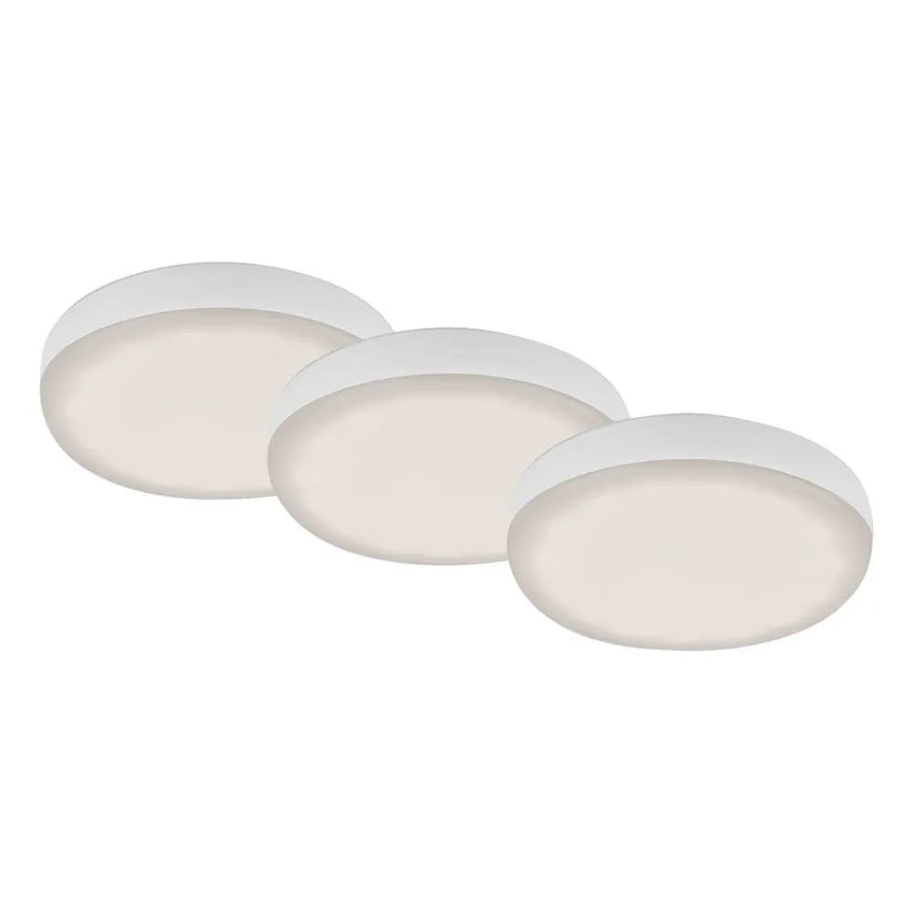 Briloner Indbygningsspots>LED-indbygningsspot Plat hvid 7,5 cm 4.000K sæt med 3 stk
