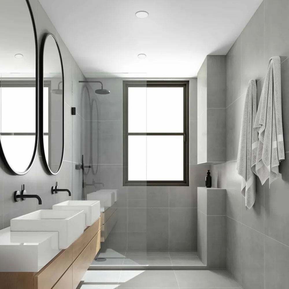 Briloner Indbygningsspots>LED-indbygningsspot Plat hvid 7,5 cm 4.000K sæt med 3 stk