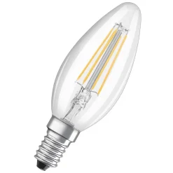 OSRAM Filament Pære|Led Pærer>LED-kertepære E14 4 W filament 2.700K 3 stk