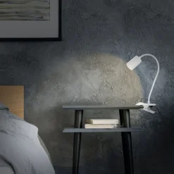 Briloner LED-klemmelampe Fleks, hvid, fleksibel, metal