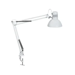 Maul Arbejdsrum/Kontor>LED-klemmelampe study, hvid, stål, højde 44 cm, E27