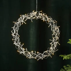 STAR TRADING LED-krans Curly, varmhvid, Ø 50 cm