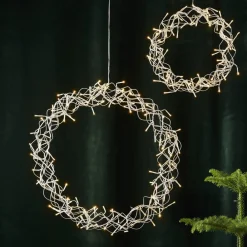 STAR TRADING LED-krans Curly, varmhvid, Ø 50 cm