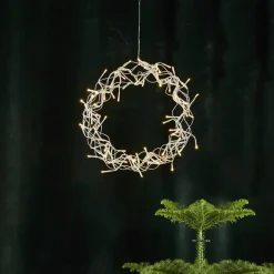 STAR TRADING LED-krans Curly, varmhvid, Ø 30 cm