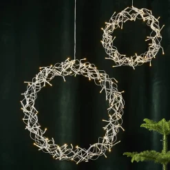 STAR TRADING LED-krans Curly, varmhvid, Ø 30 cm