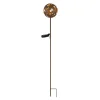 LED-lampe med jordspyd 36747, kugle, rustbrun, metal^Globo Outlet