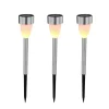 Globo Dekorationsbelysning|Solcellelamper>LED-lampe med jordspyd 33576-3, stål, 3 stk