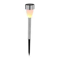 Globo Dekorationsbelysning|Solcellelamper>LED-lampe med jordspyd 33576-3, stål, 3 stk