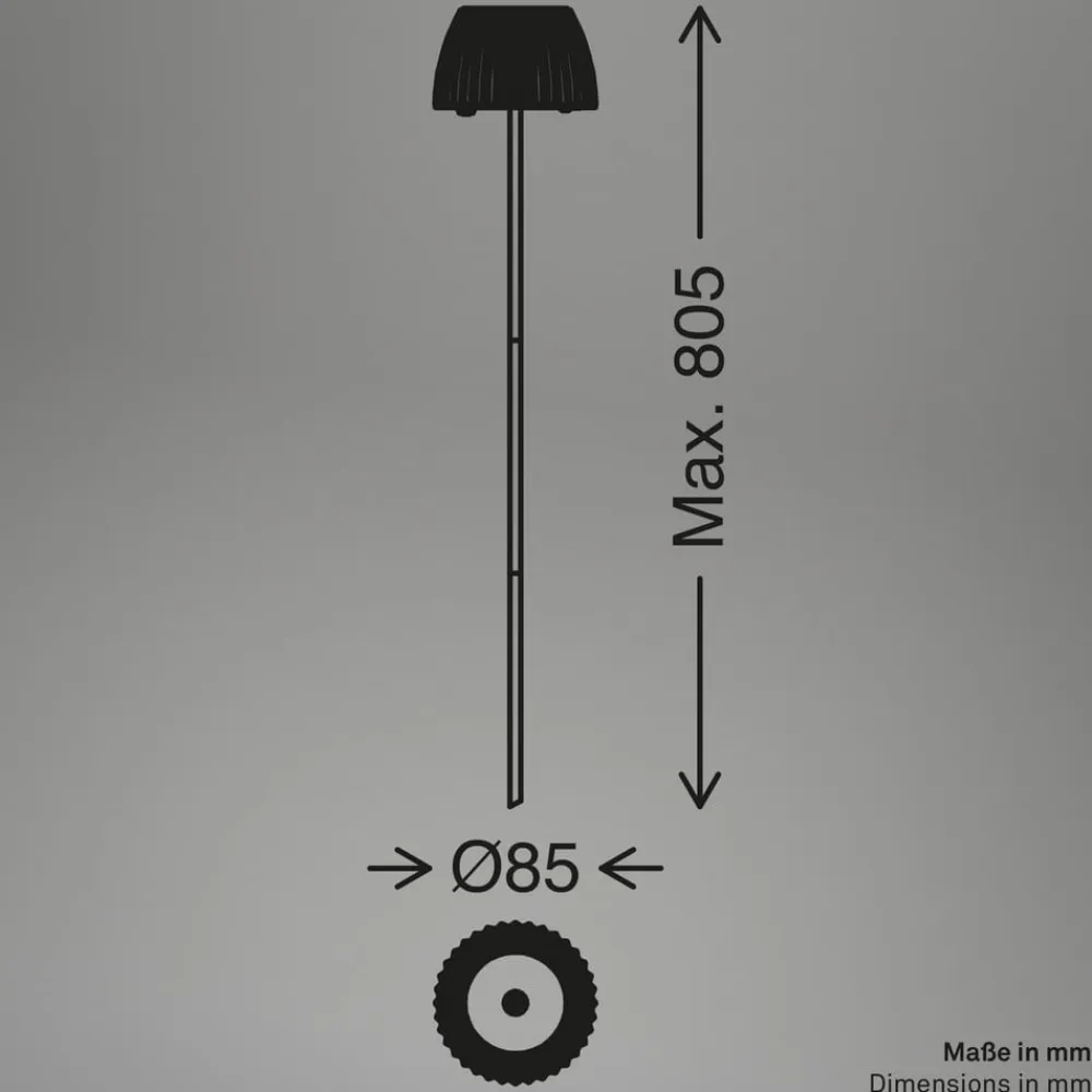 LED-lampe med jordspyd RIFFLE MINI, antracit Ø 9 cm, IP44^Briloner New