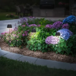 LED-lampe med jordspyd RIFFLE MINI, antracit Ø 9 cm, IP44^Briloner New