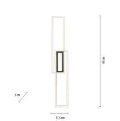 JUST LIGHT. GmbH LED-loftlampe Asmin, CCT, sort, 95x17,5cm