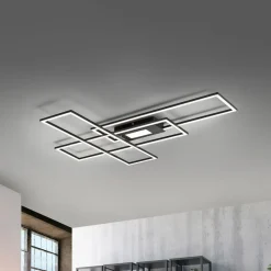 LED-loftlampe Asmin, CCT, sort, 98,9x69,4cm^JUST LIGHT. GmbH Hot