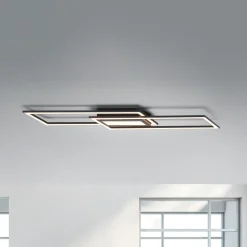 JUST LIGHT. GmbH LED-loftlampe Asmin, CCT, sort, 100x17,9cm