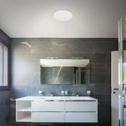 LED-loftlampe Brili Splash, IP44, hvid, 4.000K^Briloner Best