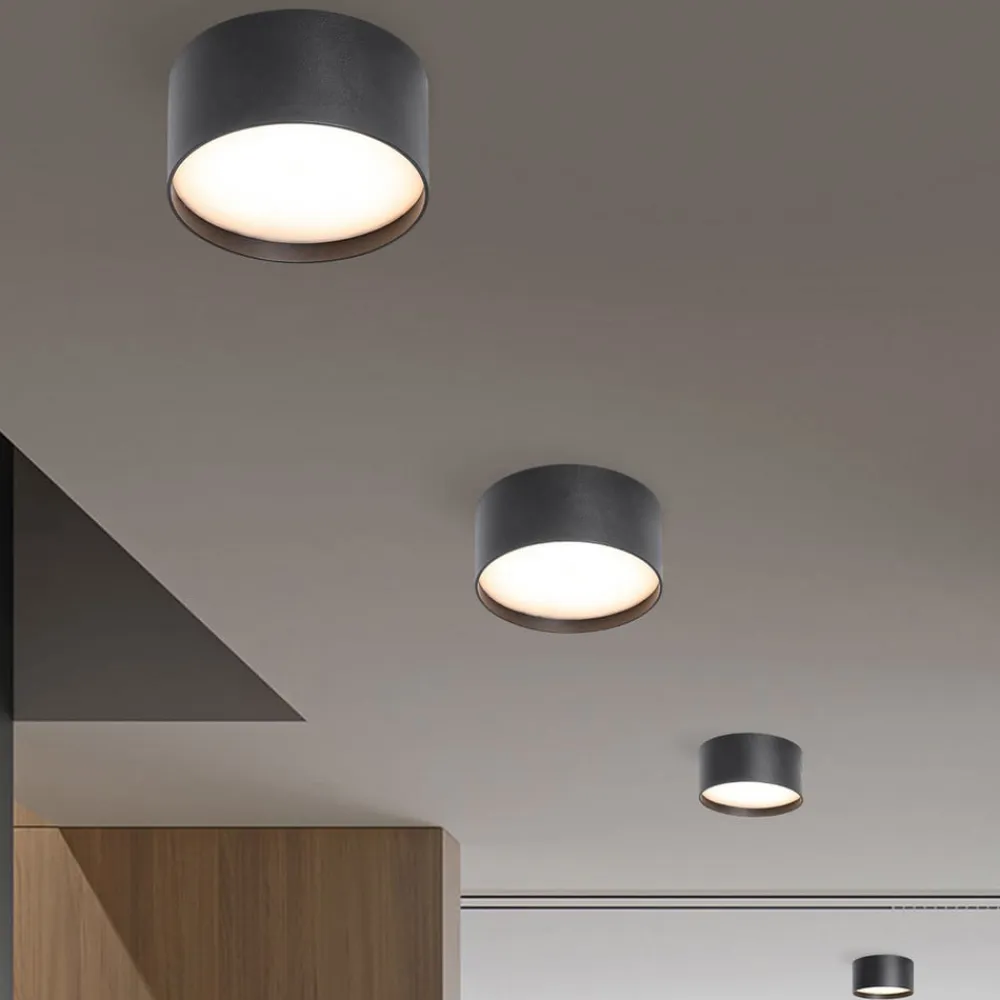 LED-loftlampe 9092, Ø 12 cm, antracit, IP44, metal^CMD Discount