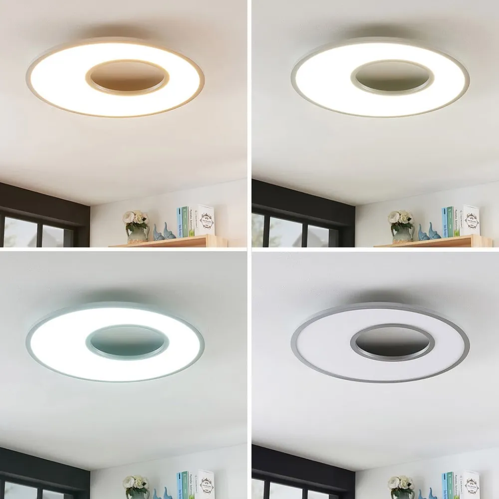 Lucande Arbejdsrum/Kontor|Loftlamper>LED-loftlampe Durun, dæmpbar, CCT, rund, 60 cm