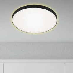 Briloner LED-loftlampe Flet med baggrundsbelysning, Ø 35,5 cm