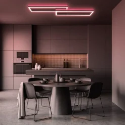 Briloner Gang|Loftlamper>LED-loftlampe Frame 2 lyskilder RGBW baggrundsbelysning 119,5 cm