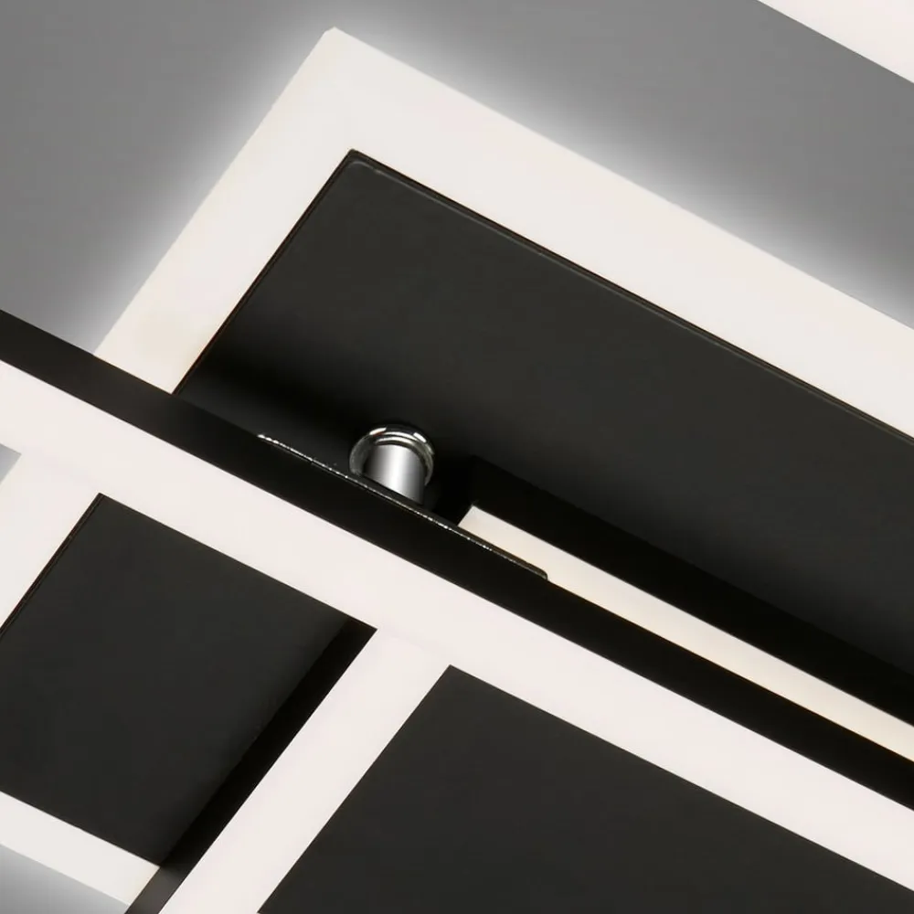 Briloner LED-loftlampe Frame CCT fjernbetjening sort