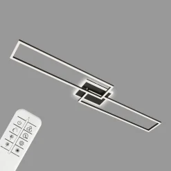 Briloner LED-loftlampe Frame CCT fjernbetjening sort