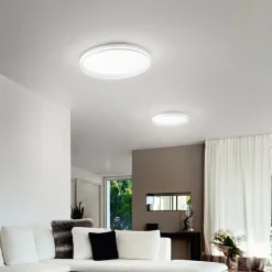 Fabas Luce LED-loftlampe Isy, hvid, Ø 55 cm, metal, CCT, dæmpbar