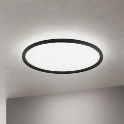 ORION LED-loftlampe Kant, Ø 60 cm sort, CCT metal/plast