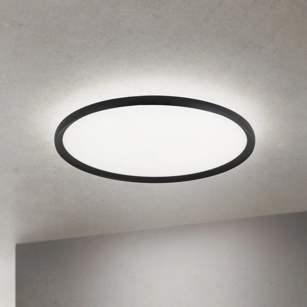 ORION LED-loftlampe Kant, Ø 60 cm sort, CCT metal/plast