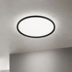 ORION LED-loftlampe Kant, Ø 60 cm sort, CCT metal/plast