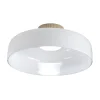 LED-loftlampe Lunar, hvid, glas, Ø 42 cm, CCT, dæmpbar^Fabas Luce Hot