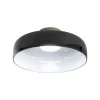 Fabas Luce LED-loftlampe Lunar, sort, glas, Ø 42 cm, CCT, dæmpbar