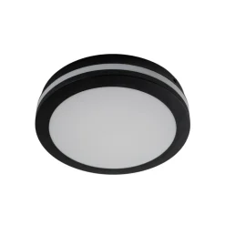LED-loftlampe Marlon, Ø 22 cm, sort, plast, IP54^Milagro Lighting Outlet