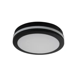 LED-loftlampe Marlon, Ø 22 cm, sort, plast, IP54^Milagro Lighting Outlet