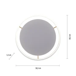 LED-loftlampe Ritus, Ø 58,5 cm, mat messing^JUST LIGHT. GmbH Hot