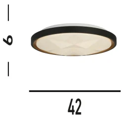 LED-loftlampe Satellite sort Ø 42cm stål fjernbetjening^Searchlight Clearance