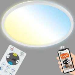 LED-loftlampe Slim S dæmpbar CCT hvid Ø 29 cm^Briloner Outlet