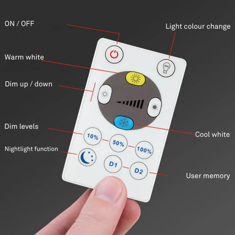 LED-loftlampe Slim S dæmpbar CCT hvid Ø 29 cm^Briloner Outlet