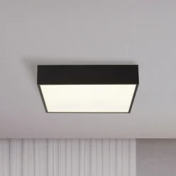 Searchlight LED-loftlampe til badeværelset Zeus, sort, længde 30 cm, metal