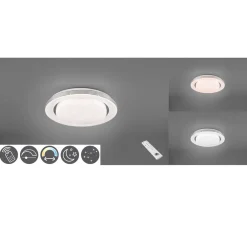 Børn Reality Leuchten LED-loftslampe Atria, Ø 27 cm, hvid, plast, CCT