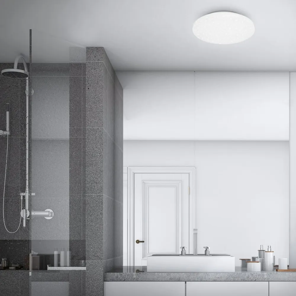 LED-loftslampe Case IP44 starry sky 840 Ø 34cm^Briloner New